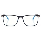 Tom Ford - Blue Block Square Opticals - Occhiali da Vista Squadrati - Nero - FT5865-B - Occhiali da Vista - Tom Ford Eyewear