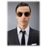 Thom Browne - Titanium Round Sunglasses - Black Gold Navy - Thom Browne Eyewear