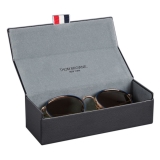 Thom Browne - Titanium Round Sunglasses - Black Gold Navy - Thom Browne Eyewear