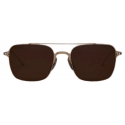 Thom Browne - Titanium Aviator Sunglasses - Gold Brown - Thom Browne Eyewear