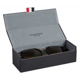 Thom Browne - Acetate and Titanium Rectangular Sunglasses - Black White Gold - Thom Browne Eyewear