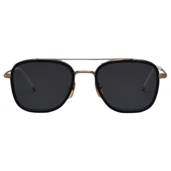 Thom Browne - Acetate and Titanium Aviator Sunglasses - Black Gold White - Thom Browne Eyewear