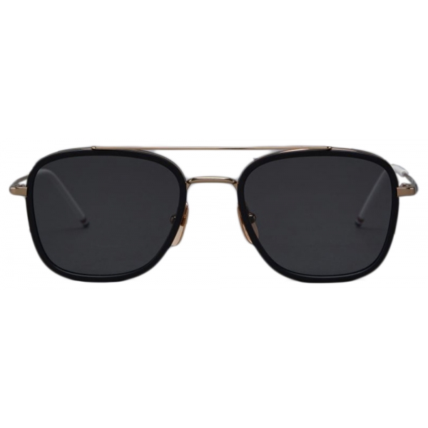 Thom Browne - Acetate and Titanium Aviator Sunglasses - Black Gold ...