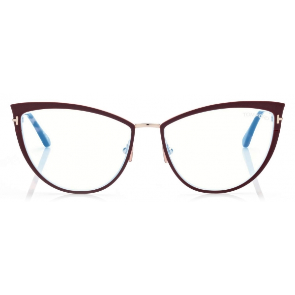 Tom Ford - Blue Block Cat Eye Opticals - Cat Eye Optical Glasses - Red - FT5877-B - Optical Glasses - Tom Ford Eyewear