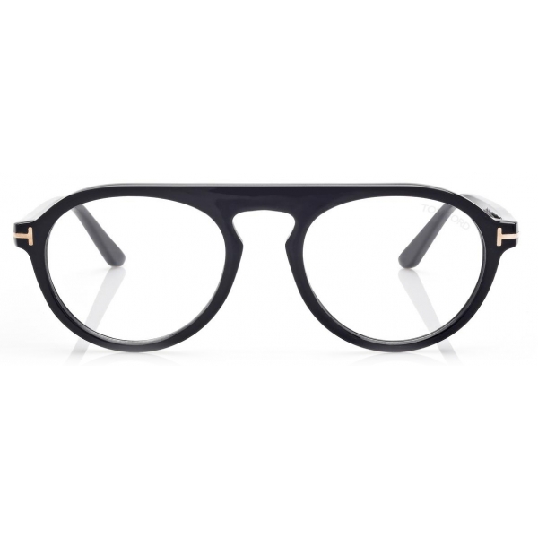 Tom Ford - Pilot Horn Opticals - Occhiali da Vista Cat Eye - Corno Nero - FT5883-P - Occhiali da Vista - Tom Ford Eyewear