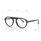 Tom Ford - Pilot Horn Opticals - Cat Eye Optical Glasses - Black Horn - FT5883-P - Optical Glasses - Tom Ford Eyewear