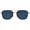 Thom Browne - Occhiali da Sole Aviatore in Acetato e Titanio - Navy Oro Bianco - Thom Browne Eyewear