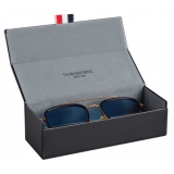 Thom Browne - Acetate and Titanium Aviator Sunglasses - Navy Gold White - Thom Browne Eyewear