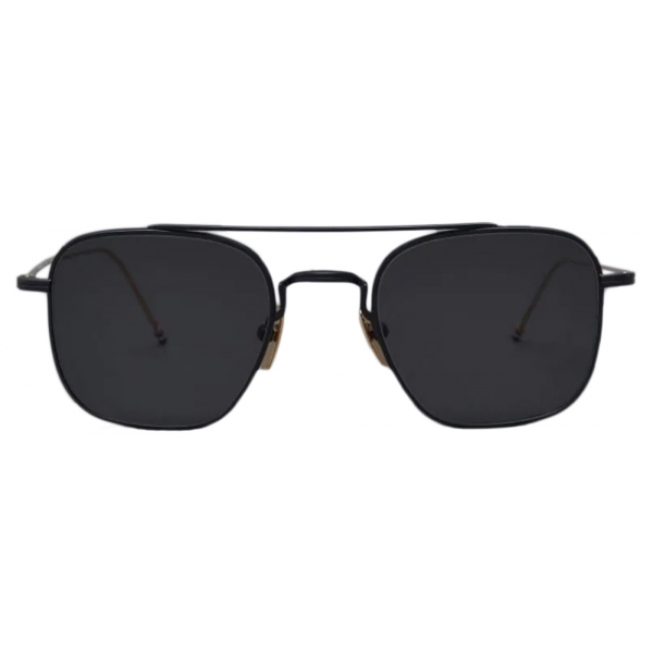 Thom Browne - Titanium Square Aviator Sunglasses - Black Gold - Thom Browne Eyewear