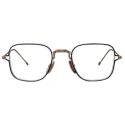 Thom Browne - Titanium Square Eyeglasses - Navy Gold - Thom Browne Eyewear