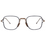 Thom Browne - Titanium Square Eyeglasses - Navy Gold - Thom Browne Eyewear