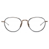 Thom Browne - Acetate and Titanium Round Eyeglasses - Navy Gold - Thom Browne Eyewear