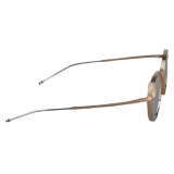 Thom Browne - Acetate and Titanium Round Eyeglasses - Navy Gold - Thom Browne Eyewear