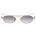 Miu Miu - Miu Miu Logo Collection Sunglasses - Oval - Gold Gradient Iris - Sunglasses - Miu Miu Eyewear