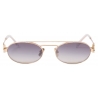 Miu Miu - Occhiali Miu Miu Logo Collection - Ovale - Oro  Iris Sfumato - Occhiali da Sole - Miu Miu Eyewear