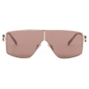 Miu Miu - Miu Miu Logo Collection Sunglasses - Geometric - Pale Gold Tobacco - Sunglasses - Miu Miu Eyewear