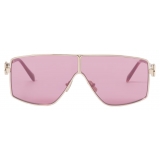 Miu Miu - Occhiali Miu Miu Logo Collection - Maschera - Oro  Pallido Amaranto - Occhiali da Sole - Miu Miu Eyewear