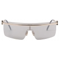 Miu Miu - Occhiali Miu Miu Logo Collection - Maschera - Oro  Pallido Grigio Specchiato - Occhiali da Sole - Miu Miu Eyewear