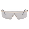 Miu Miu - Occhiali Miu Miu Logo Collection - Maschera - Oro  Pallido Grigio Specchiato - Occhiali da Sole - Miu Miu Eyewear