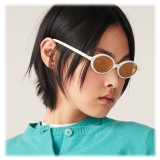 Miu Miu - Occhiali Miu Miu Regard Collection - Ovale - Talco Nespola - Occhiali da Sole - Miu Miu Eyewear