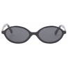 Miu Miu - Miu Miu Regard Collection Sunglasses - Oval - Black Slate Gray - Sunglasses - Miu Miu Eyewear