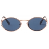 Miu Miu - Miu Miu Logo Collection Sunglasses - Shield - Rose Gold Blue - Sunglasses - Miu Miu Eyewear