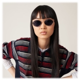 Miu Miu - Miu Miu Logo Collection Sunglasses - Shield - Rose Gold Blue - Sunglasses - Miu Miu Eyewear