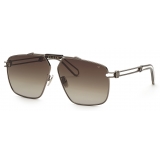 Philipp Plein - Aviator Silver Plein Seventies Sunglasses - Gunmetal - Sunglasses - Philipp Plein Eyewear