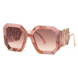 Philipp Plein - Square Oversize Plein Diva Sunglasses - Rose Pink - Sunglasses - Philipp Plein Eyewear