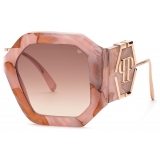 Philipp Plein - Square Oversize Plein Diva Sunglasses - Rose Pink - Sunglasses - Philipp Plein Eyewear