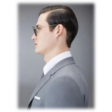 Thom Browne - Occhiali da Vista Tondi in Acetato e Titanio - Nero Oro Bianco - Thom Browne Eyewear
