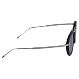 Thom Browne - Acetate and Titanium Round Eyeglasses - Titanium Navy - Thom Browne Eyewear
