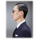 Thom Browne - Acetate and Titanium Round Eyeglasses - Titanium Navy - Thom Browne Eyewear