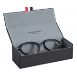 Thom Browne - Acetate and Titanium Round Eyeglasses - Titanium Navy - Thom Browne Eyewear