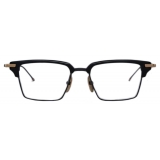 Thom Browne - Acetate and Titanium Rectangular Eyeglasses - Black Gold - Thom Browne Eyewear