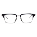 Thom Browne - Acetate and Titanium Rectangular Eyeglasses - Navy Titanium - Thom Browne Eyewear