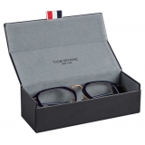 Thom Browne - Acetate and Titanium Rectangular Eyeglasses - Navy Gold - Thom Browne Eyewear