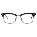 Thom Browne - Acetate and Titanium Rectangular Eyeglasses - Black Silver - Thom Browne Eyewear