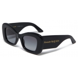 Alexander McQueen - Women's Bold Cat-Eye Sunglasses - Black Grey - Alexander McQueen Eyewear