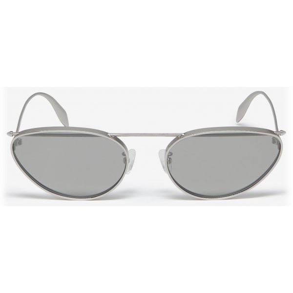 Alexander McQueen - Women's Front Piercing Cat-eye Sunglasses - Light Gold Smoke - Alexander McQueen Eyewear