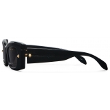 Alexander McQueen - Jewelled Skull Mask Sunglasses - Silver Smoke - Alexander McQueen Eyewear