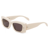 Alexander McQueen - Spike Studs Rectangular Sunglasses - Havana Violet - Alexander McQueen Eyewear