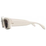 Alexander McQueen - Spike Studs Rectangular Sunglasses - Havana Violet - Alexander McQueen Eyewear
