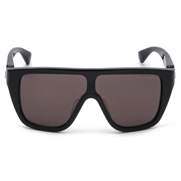 Alexander McQueen - Spike Studs Rectangular Sunglasses - Ivory Smoke - Alexander McQueen Eyewear