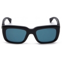 Alexander McQueen - Men's Floating Skull Rectangular Sunglasses - Black Blue - Alexander McQueen Eyewear