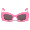 Alexander McQueen - Women's Bold Cat-Eye Sunglasses - Pink Smoke - Alexander McQueen Eyewear