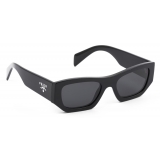 Prada - Prada Logo - Rectangular Sunglasses - Black Slate Gray - Prada Collection - Sunglasses - Prada Eyewear