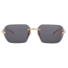 Prada - Prada Runway - Geometric Sunglasses - Yellow Gold Slate Gray - Prada Collection - Sunglasses - Prada Eyewear