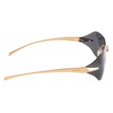 Prada - Prada Runway - Geometric Sunglasses - Yellow Gold Slate Gray - Prada Collection - Sunglasses - Prada Eyewear