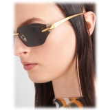 Prada - Prada Runway Collection - Occhiali da Sole Geometrica - Oro Giallo Ardesia - Prada Collection - Occhiali da Sole